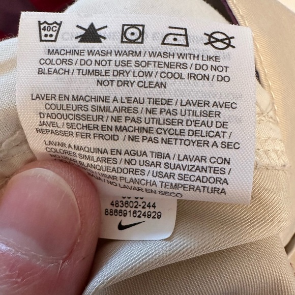 Nike Golf Dri-Fit Pants Men's 36x30 Tan Beige Lightweight Plaid Details Trim - Picture 6 of 10